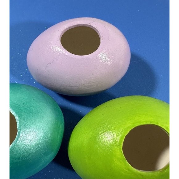 Ceramic Easter Eggs Hollow Hand Painted  Real Egg Size Holiday Spring Decor - Picture 7 of 9